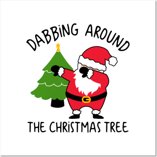 Dabbing Around The Christmas tree Posters and Art